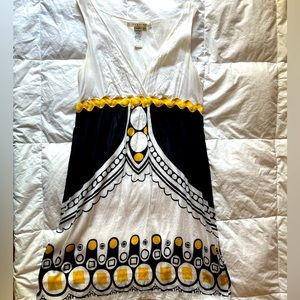 Light cotton-silk blend muslin sleeveless dress